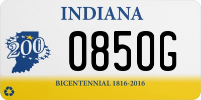 IN license plate 085OG