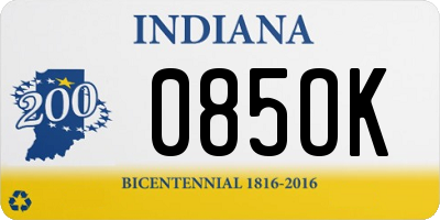 IN license plate 085OK