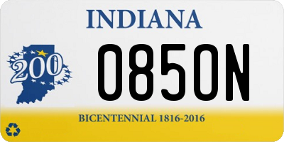 IN license plate 085ON