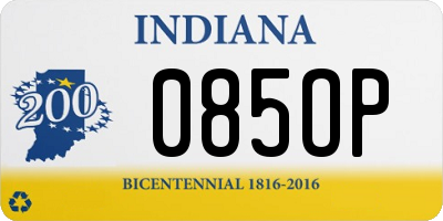 IN license plate 085OP