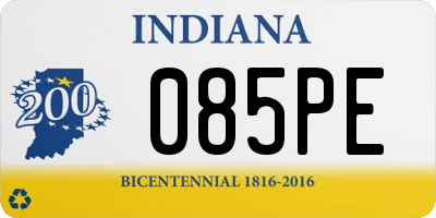 IN license plate 085PE