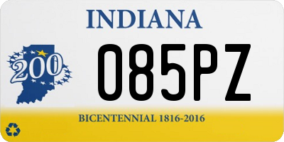 IN license plate 085PZ