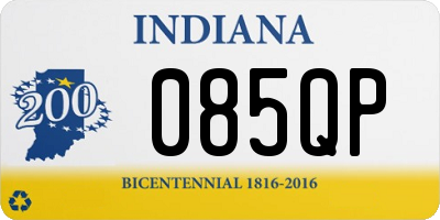 IN license plate 085QP