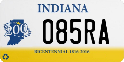 IN license plate 085RA