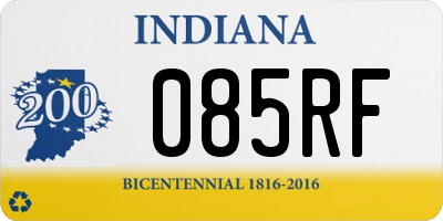 IN license plate 085RF