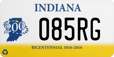 IN license plate 085RG