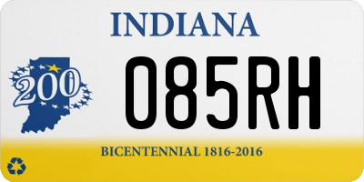 IN license plate 085RH