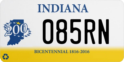 IN license plate 085RN