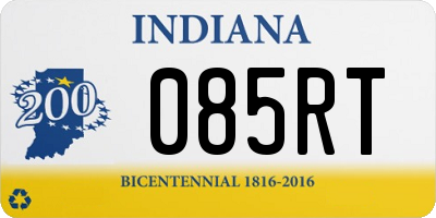 IN license plate 085RT