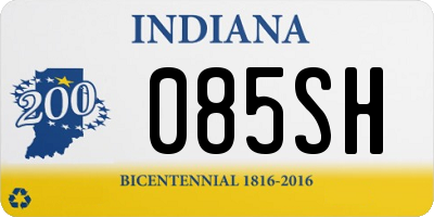 IN license plate 085SH