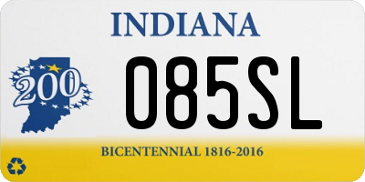 IN license plate 085SL