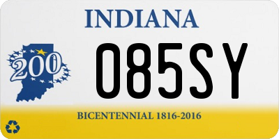 IN license plate 085SY