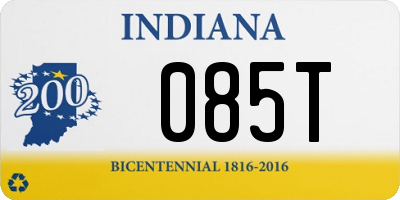 IN license plate 085T