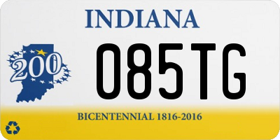 IN license plate 085TG