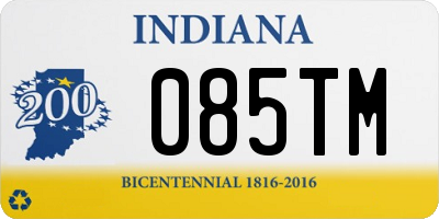 IN license plate 085TM