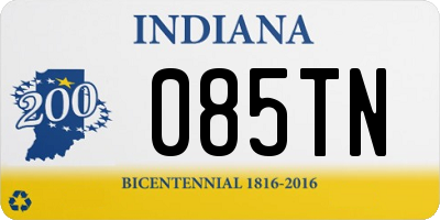 IN license plate 085TN