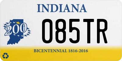 IN license plate 085TR