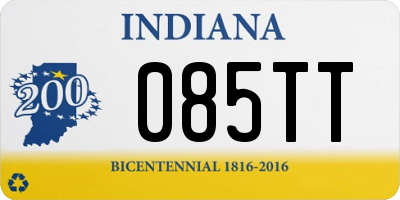 IN license plate 085TT