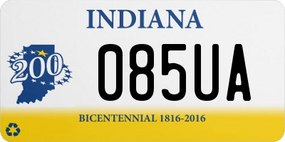 IN license plate 085UA