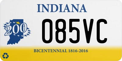 IN license plate 085VC