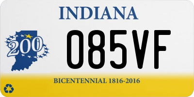 IN license plate 085VF