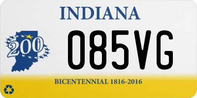IN license plate 085VG