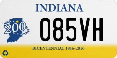 IN license plate 085VH