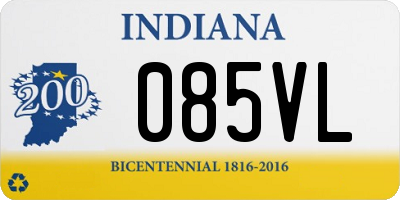 IN license plate 085VL