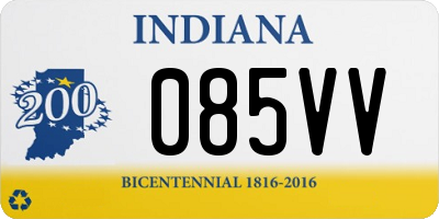 IN license plate 085VV
