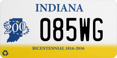IN license plate 085WG