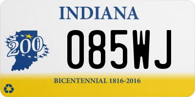 IN license plate 085WJ