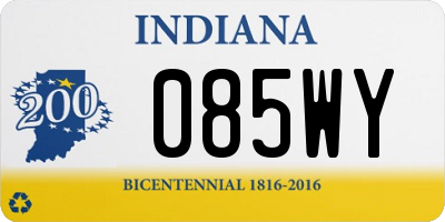 IN license plate 085WY