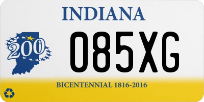 IN license plate 085XG