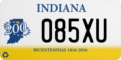 IN license plate 085XU