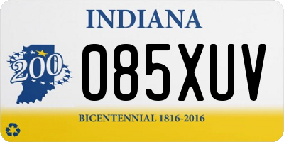IN license plate 085XUV