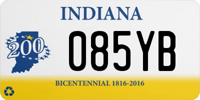 IN license plate 085YB