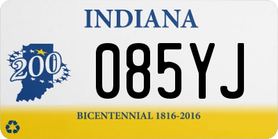 IN license plate 085YJ