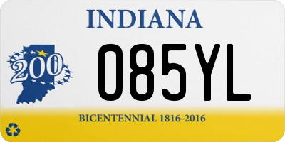 IN license plate 085YL