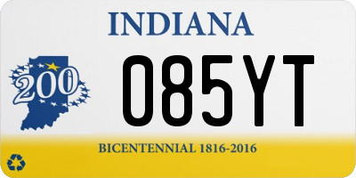 IN license plate 085YT