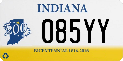 IN license plate 085YY