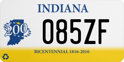 IN license plate 085ZF