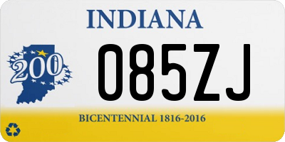 IN license plate 085ZJ