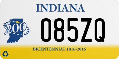 IN license plate 085ZQ