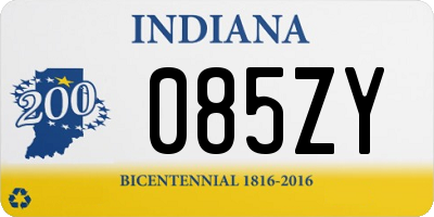 IN license plate 085ZY