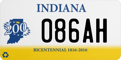 IN license plate 086AH