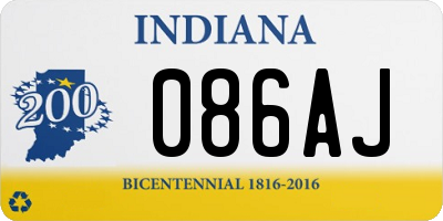 IN license plate 086AJ