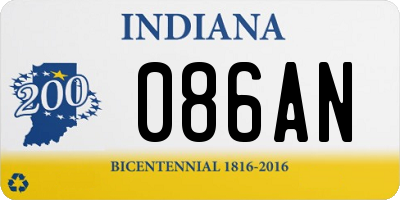 IN license plate 086AN
