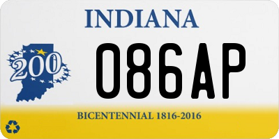 IN license plate 086AP