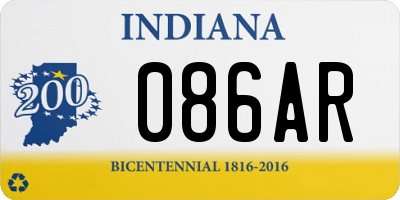 IN license plate 086AR