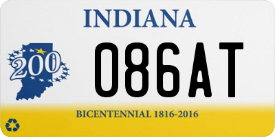 IN license plate 086AT